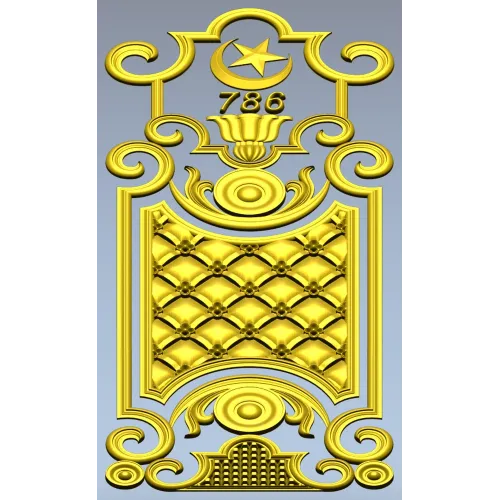 Ornate Quilted Door Panel STL