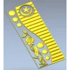 Декоративная дверная панель "Полумесяц и Лотос" - STL модель для ЧПУ
