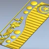 Декоративная дверная панель "Полумесяц и Лотос" - STL модель для ЧПУ