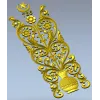 Арабесковая вертикальная накладка с вазой и полумесяцем - 3D модель STL для ЧПУ