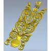 Арабесковая вертикальная накладка с вазой и полумесяцем - 3D модель STL для ЧПУ