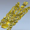 Арабесковая вертикальная накладка с вазой и полумесяцем - 3D модель STL для ЧПУ