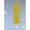 Арабесковая вертикальная накладка с вазой и полумесяцем - 3D модель STL для ЧПУ