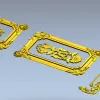 Классический комплект дверных накладок в стиле рококо - STL для ЧПУ