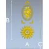 Цветочный медальон "Элегия" - комплект декоративных накладок STL для ЧПУ