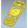 Вертикальная декоративная панель с медальоном и вазой - STL для ЧПУ