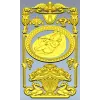 Вертикальная декоративная панель с медальоном и вазой - STL для ЧПУ
