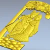 Радха и Кришна - рельефная дверная панель STL для ЧПУ
