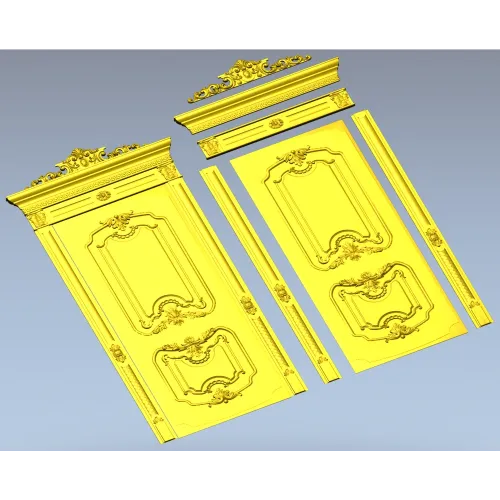 Rococo Door Panel STL for CNC Router