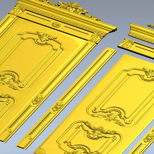 Rococo Door Panel STL for CNC Router