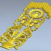 Резная дверная накладка с вазой и гроздьями - 3D модель STL для ЧПУ