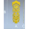 Резная дверная накладка с вазой и гроздьями - 3D модель STL для ЧПУ