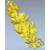 Floral Bouquet Applique STL - high-relief 3D model for CNC routers