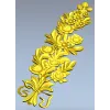 Floral Bouquet Applique STL - high-relief 3D model for CNC routers