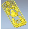 Ornamental Lotus Offering Panel - STL 3D Relief for CNC