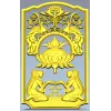 Ornamental Lotus Offering Panel - STL 3D Relief for CNC