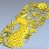 Павлинья декоративная панель STL для ЧПУ