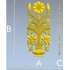 Вазон с растительным орнаментом - 3D модель STL для ЧПУ