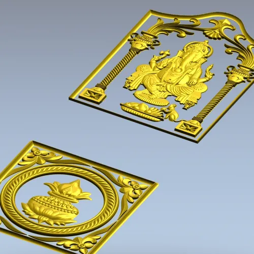 Панно Ганеша и Калаш - 3D модель в формате STL
