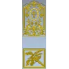 Arched Vine & Cross High-Relief STL Panel for CNC