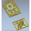 Arched Vine & Cross High-Relief STL Panel for CNC