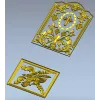 Arched Vine & Cross High-Relief STL Panel for CNC