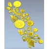Вертикальная флористическая накладка STL для ЧПУ