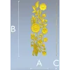 Вертикальная флористическая накладка STL для ЧПУ