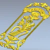 Дверная накладка "Приветственный букет" - 3D модель STL для ЧПУ