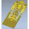 Декоративная дверная накладка "Медальон Люкс" - STL для ЧПУ
