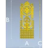 Декоративная дверная накладка "Медальон Люкс" - STL для ЧПУ