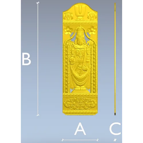 Барельеф Венкатешвары - 3D модель STL для ЧПУ