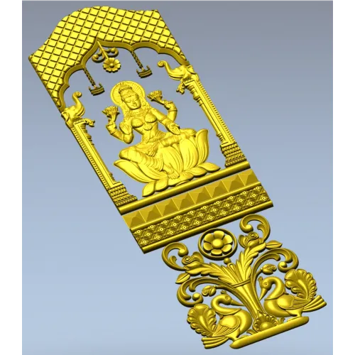 Лакшми на лотосе - 3D модель STL для ЧПУ