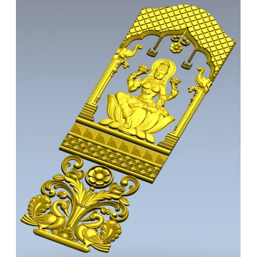 Лакшми на лотосе - 3D модель STL для ЧПУ