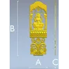 Лакшми на лотосе - 3D модель STL для ЧПУ