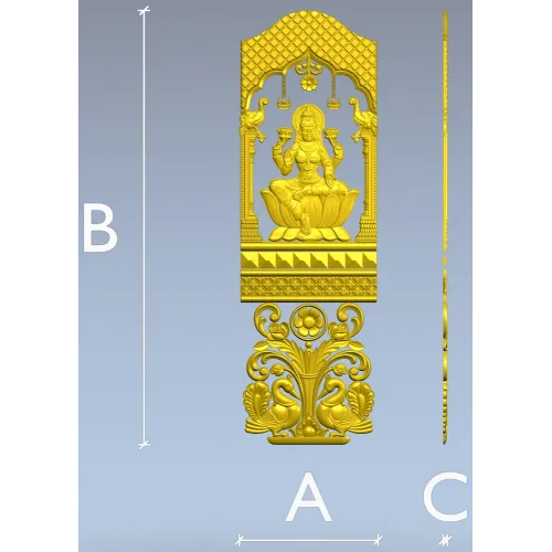 Лакшми на лотосе - 3D модель STL для ЧПУ