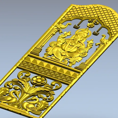 3D модель STL - Храмовая панель с Ганешей для ЧПУ