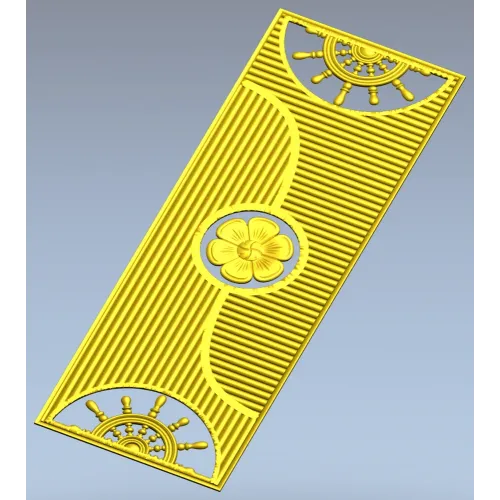Decorative Door Panel STL - Rosette & Helm Relief