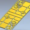 Филенчатая дверная панель с растительным орнаментом - STL для ЧПУ
