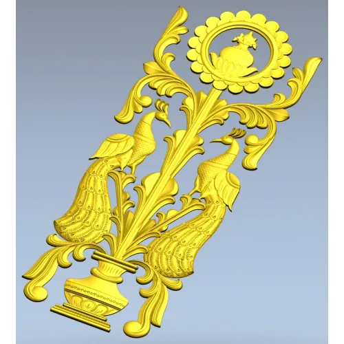 Павлины у вазы - 3D модель STL для ЧПУ