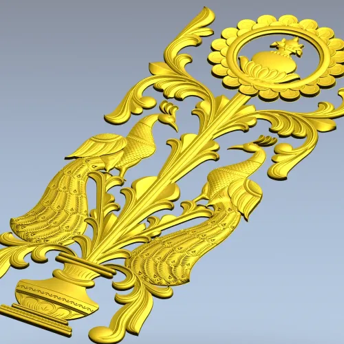 Павлины у вазы - 3D модель STL для ЧПУ