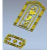 Арочная декоративная панель с розой - STL для ЧПУ
