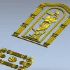 Арочная декоративная панель с розой - STL для ЧПУ