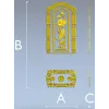 Арочная декоративная панель с розой - STL для ЧПУ
