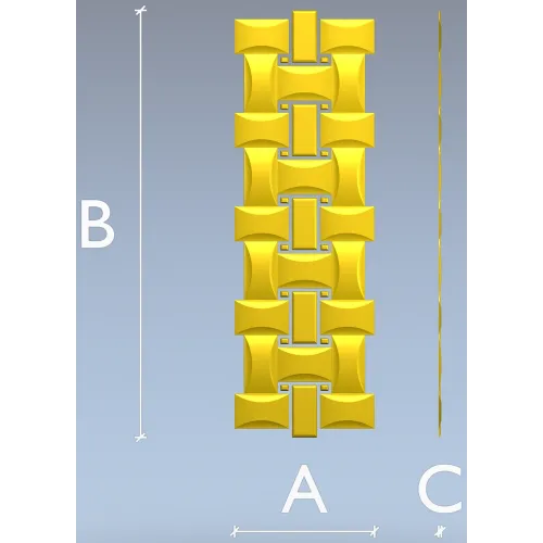 Interlaced Ribbon Trim - STL 3D Model for CNC