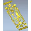 Барочная панель "Жрица у алтаря" - 3D модель STL для ЧПУ