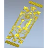 Барочная панель "Жрица у алтаря" - 3D модель STL для ЧПУ