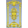 Декоративная дверная накладка "Рокайльная лира" - STL модель для ЧПУ