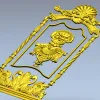 Декоративная дверная панель в барочном стиле - STL для ЧПУ