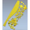 Вазон с розами и ребристым бордюром - 3D модель STL для ЧПУ